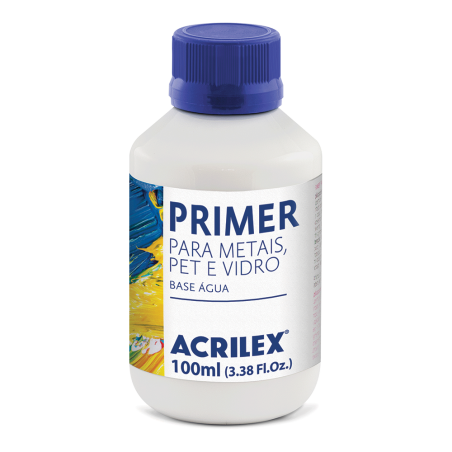 Primer para Metais, PET e Vidro - 100 ml - Acrilex - Branco