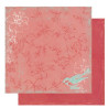 Papel Decorado Scrapbook - My Mind's Eye - Bohemia - Bliss - 'Love of My Life' Floral/Hot Pink - 30x30 cm