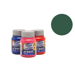 Tinta para Tecido Fosca - Acrilex - 37 ml - Verde Bandeira