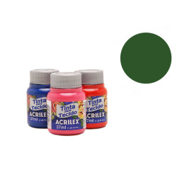 Tinta para Tecido Fosca - Acrilex - 37 ml - Verde Grama