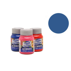 Tinta para Tecido Fosca - Acrilex - 37 ml - Azul Ardósia