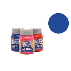 Tinta para Tecido Fosca - Acrilex - 37 ml - Azul Cerúleo