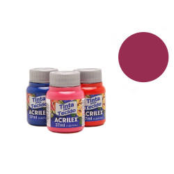 Tinta para Tecido Fosca - Acrilex - 37 ml - Vermelho Queimado