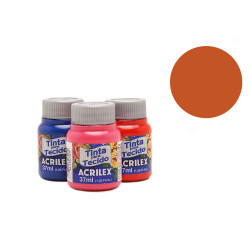 Tinta para Tecido Fosca - Acrilex - 37 ml - Tangerina