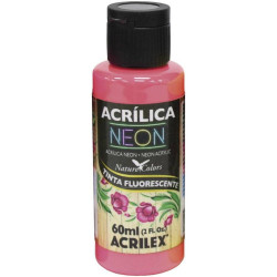 Tinta Acrílica Neon - Acrilex - 60 ml - Vermelho