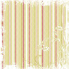 Papel Decorado Scrapbook - Urban Lily - Baby Lily - Blush Stripe - 30x30 cm