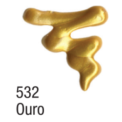 Tinta Dimensional Relevo 3D - Metallic - Acrilex - 35 ml - Ouro