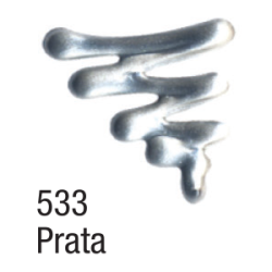 Tinta Dimensional Relevo 3D - Metallic - Acrilex - 35 ml - Prata
