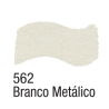 Tinta Acrílica Metalizada - Metal Colors - Acrilex - 60 ml - Branco Metálico