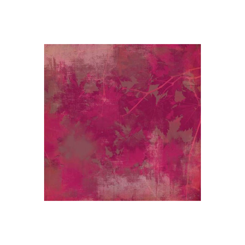Papel Decorado Scrapbook - Basic Grey - Indian Summer - Plum Wine - 30x30 cm
