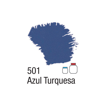 Tinta Acrílica Fosca Nature Colors - Acrilex - 60 ml - Azul Turquesa