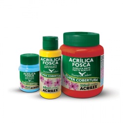 Tinta Acrílica Fosca Nature Colors - Acrilex - 60 ml - Terra Queimada