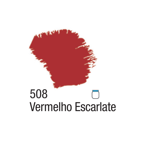 Tinta Acrílica Fosca Nature Colors - Acrilex - 60 ml - Vermelho Escarlate