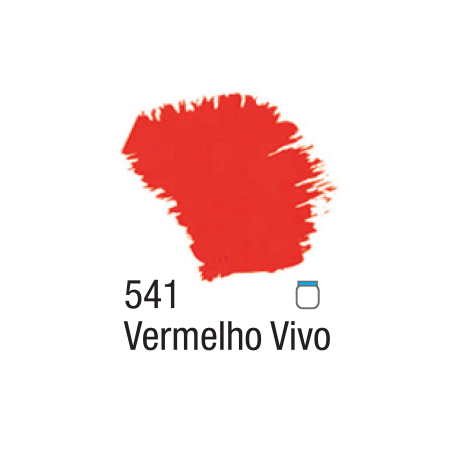 Tinta Acrílica Fosca Nature Colors - Acrilex - 60 ml - Vermelho Vivo