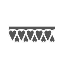 Furador Bordas/Frisos - Heart Straight