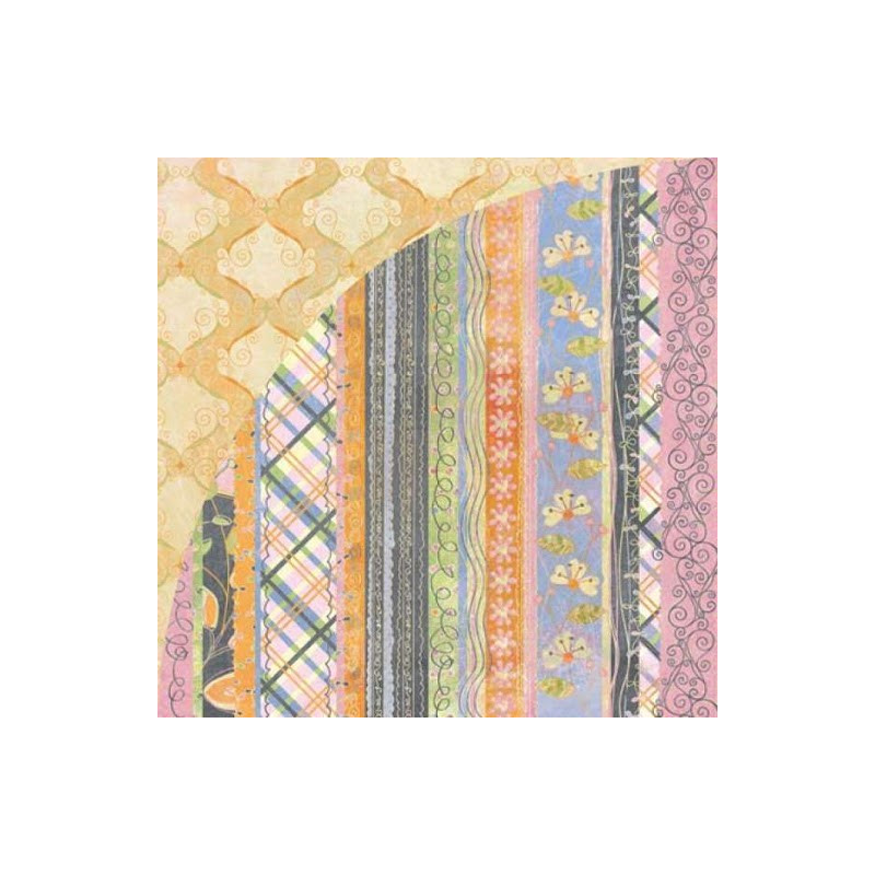 Papel Decorado Scrapbook - Basic Grey - Sugar Rush - Nerds - 30x30 cm