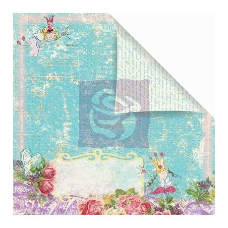 Papel Decorado Scrapbook - Prima Marketing - Sweet Fairy - Fresh Breeze - 30x30 cm