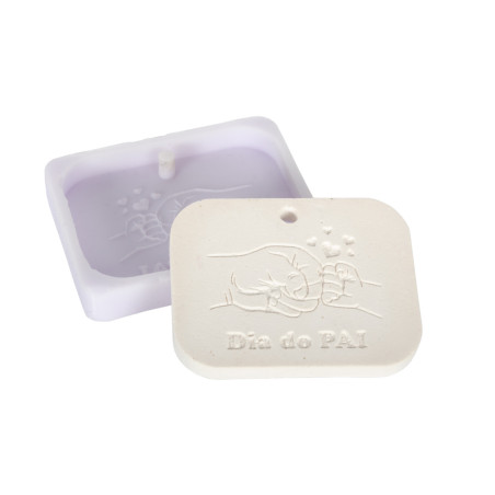 Molde Silicone - Placa Mãos Dia do Pai - LG