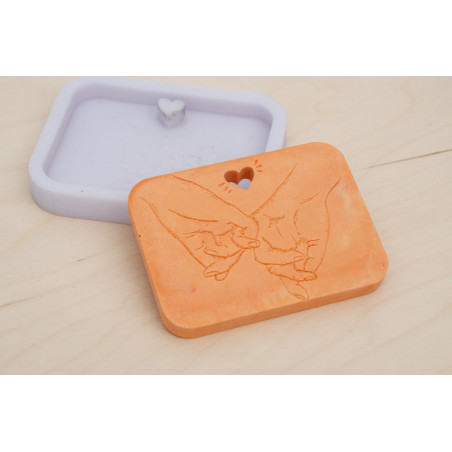 Molde Silicone - Placa Mãos Dadas - LG - MLD223