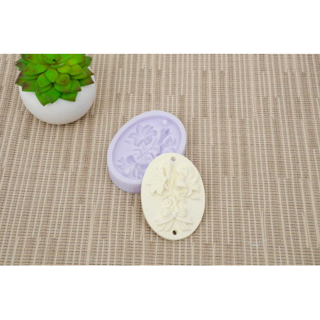 Molde Silicone - Placa Flores - LG - MLD182