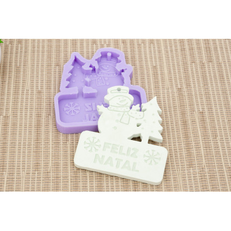 Molde Silicone - Boneco de Neve - LG - MLD0124