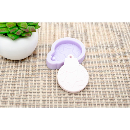 Molde Silicone - Enfeite Bola com Estrela - LG - MLD142