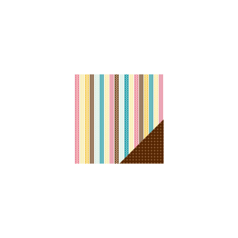 Papel Decorado Scrapbook - American Crafts - Confetti - Neopolitan Nellie - 30x30 cm