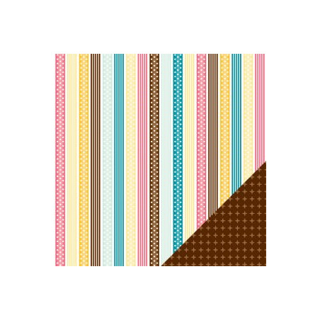 Papel Decorado Scrapbook - American Crafts - Confetti - Neopolitan Nellie - 30x30 cm