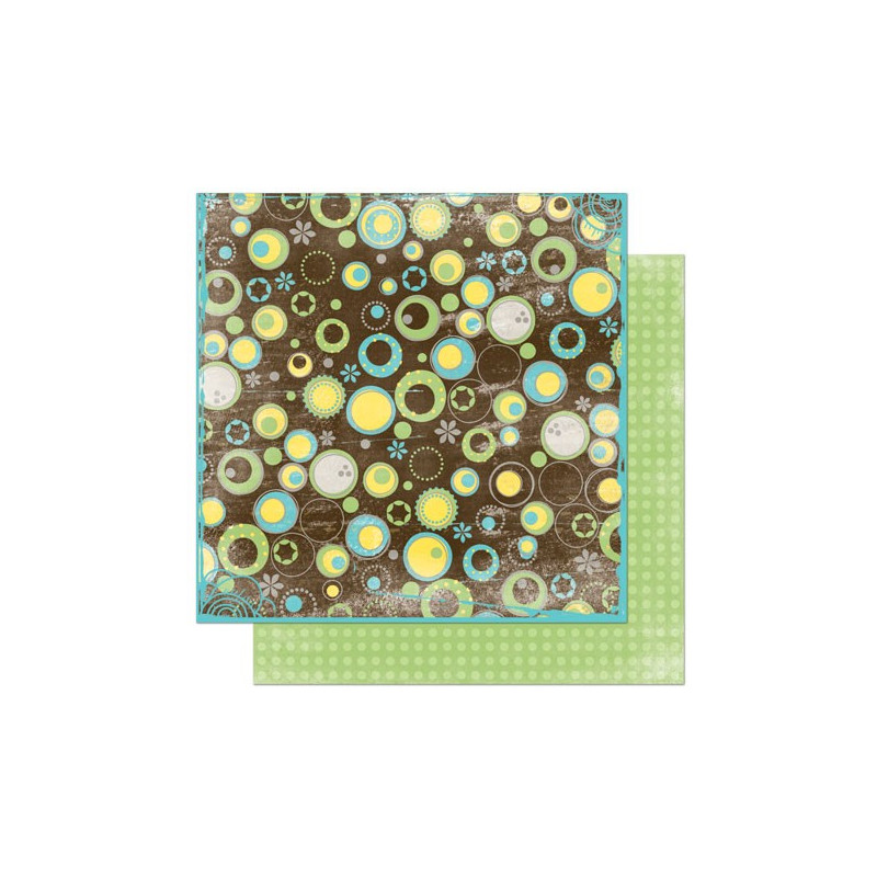 Papel Decorado Scrapbook - BoBunny - Ad Lib - Hoopla - 30x30 cm