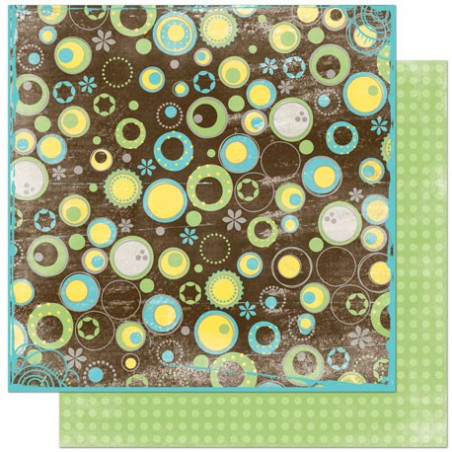 Papel Decorado Scrapbook - BoBunny - Ad Lib - Hoopla - 30x30 cm