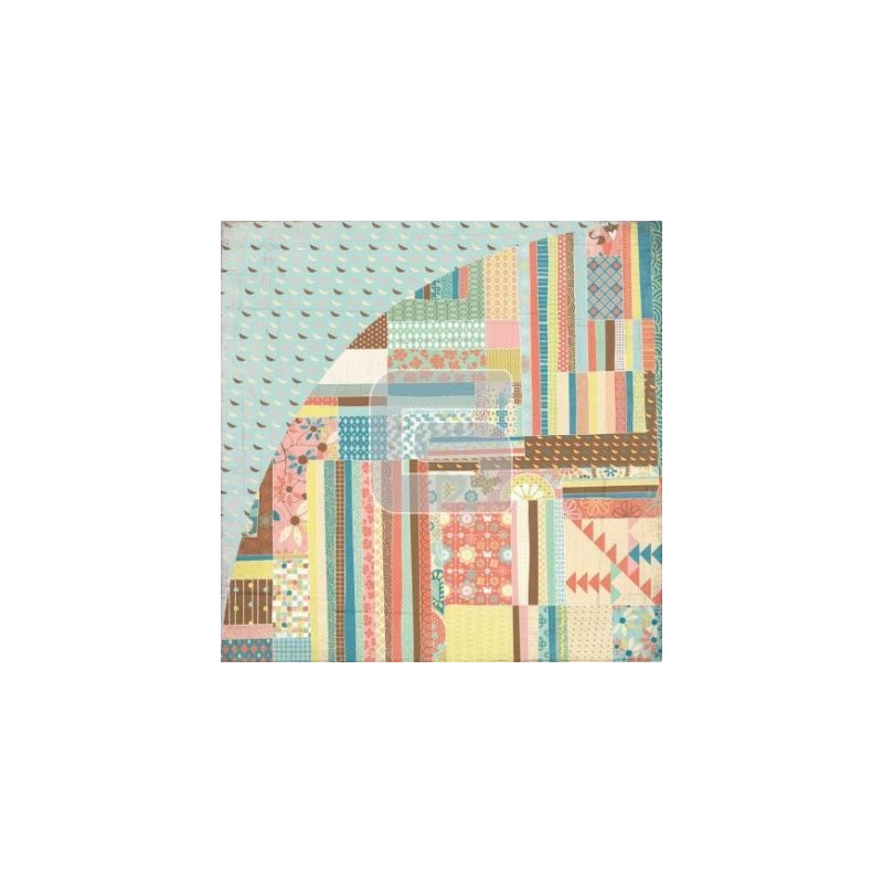 Papel Decorado Scrapbook - Basic Grey - Hopscotch - Jump Rope - 30x30 cm
