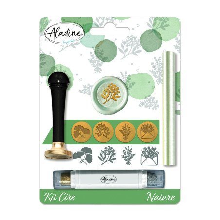 Conjunto de Sinetes com Cabo, Lacre e Marcador - Natureza - Aladine