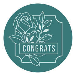 Sinete com Cabo - Framed Congrats Wax Seal Stamp - Spellbinders