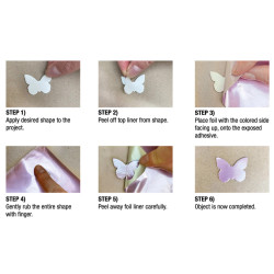 Folhas de Transferências Metálicas - Metallic Transfer Foil Sheets - Cores Pastel - 15 x 15 cm