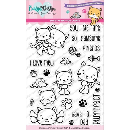 Carimbos Transparentes - Penny Kitty Cat - CarlijnDesign