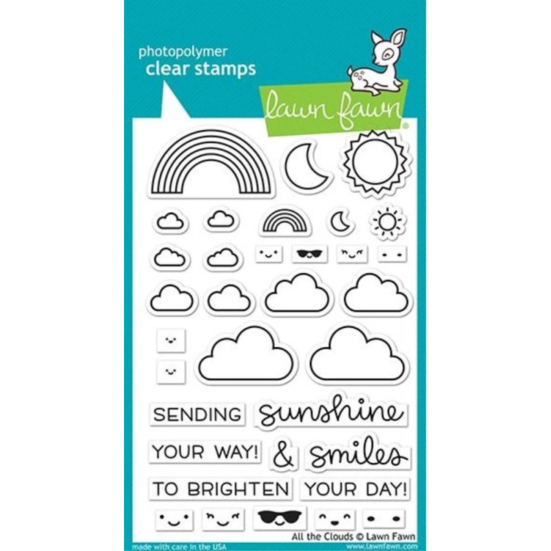 Carimbos Transparentes - All the Clouds - Lawn Fawn