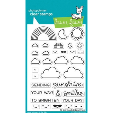 Carimbos Transparentes - All the Clouds - Lawn Fawn