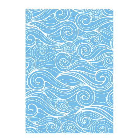 Pasta de Textura/Embossing - Crafter's Companion - Enchanted Ocean - Wonderful Waves - 12,7 x 17,78 cm