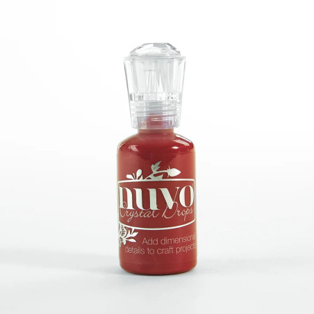 Tinta 3D - Nuvo - Crystal Drops - Autumn Red (metálico)