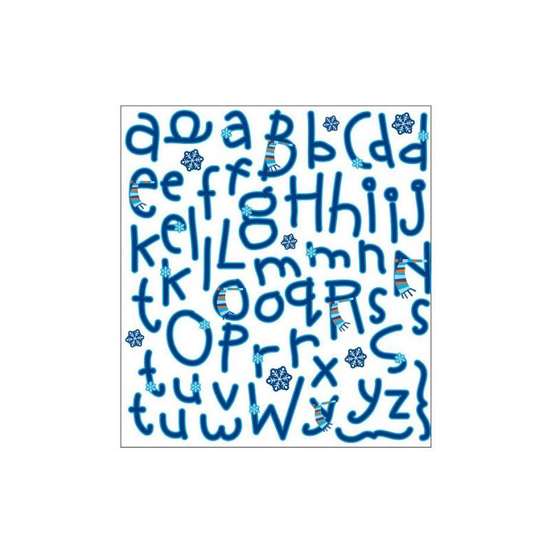 Alfabeto Cartão/Chipboard - Winter Alphabet - Around the Block
