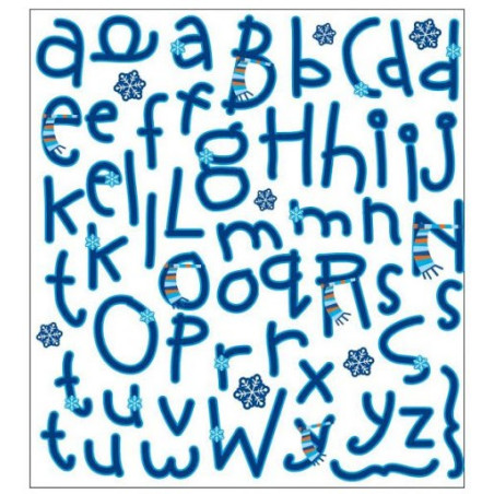 Alfabeto Cartão/Chipboard - Winter Alphabet - Around the Block