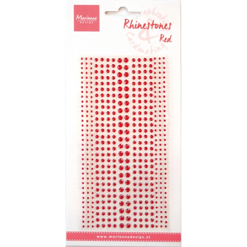 Brilhantes Autocolantes - Rhinestones Red - Marianne Design