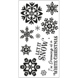 Carimbos Transparentes - Sizzix - White Christmas