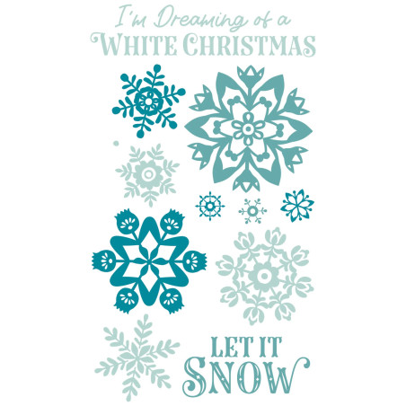 Carimbos Transparentes - Sizzix - White Christmas