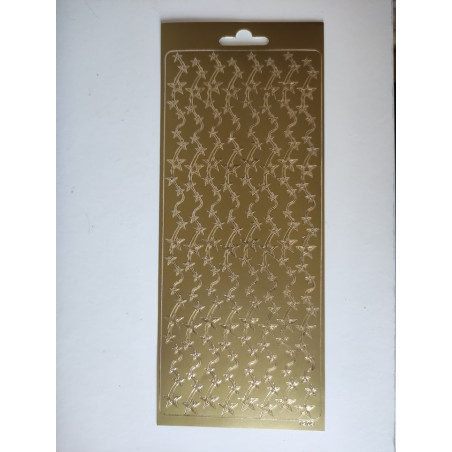 Autocolantes Peel Off - Bordas Estrelinhas - dourado