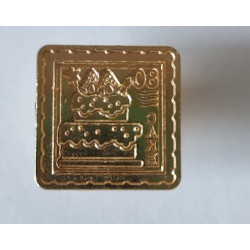 Sinete / Carimbo Lacre - Quadrado - Cake Stamp