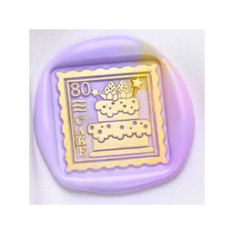 Sinete / Carimbo Lacre - Quadrado - Cake Stamp
