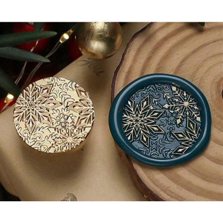 Sinete / Carimbo Lacre - Snowflake