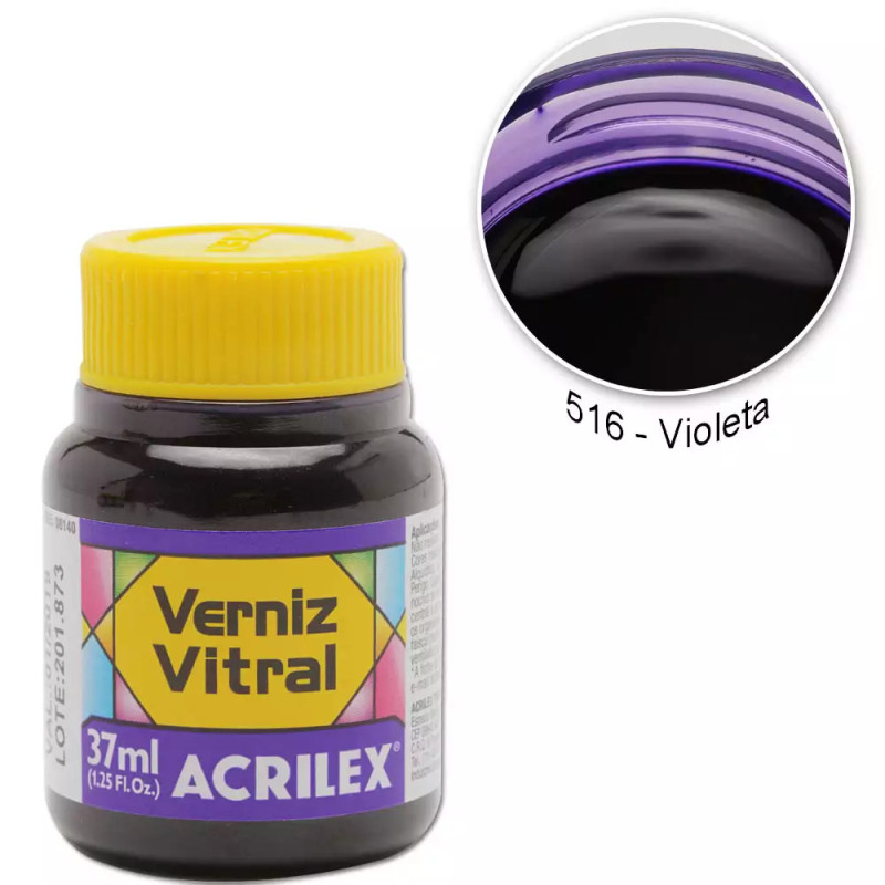Verniz Vitral - 37 ml - Acrilex - Violeta
