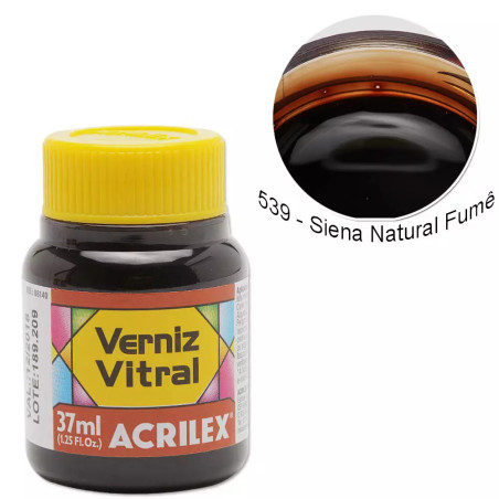 Verniz Vitral - 37 ml - Acrilex - Siena Natural
